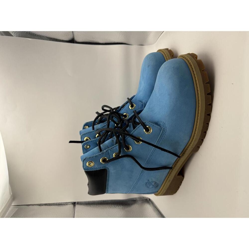 Timberland Classic 6-Inch Premium Waterproof Boots Blue Suede Boys 5.5 - Picture 13 of 14
